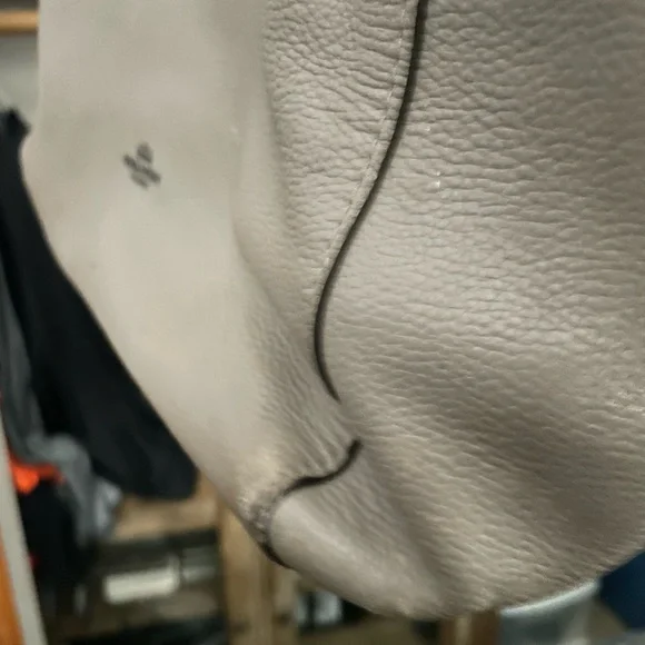 Coach Gray Leather Tote with Chain Handles and Turnlock - Picture 10 of 16